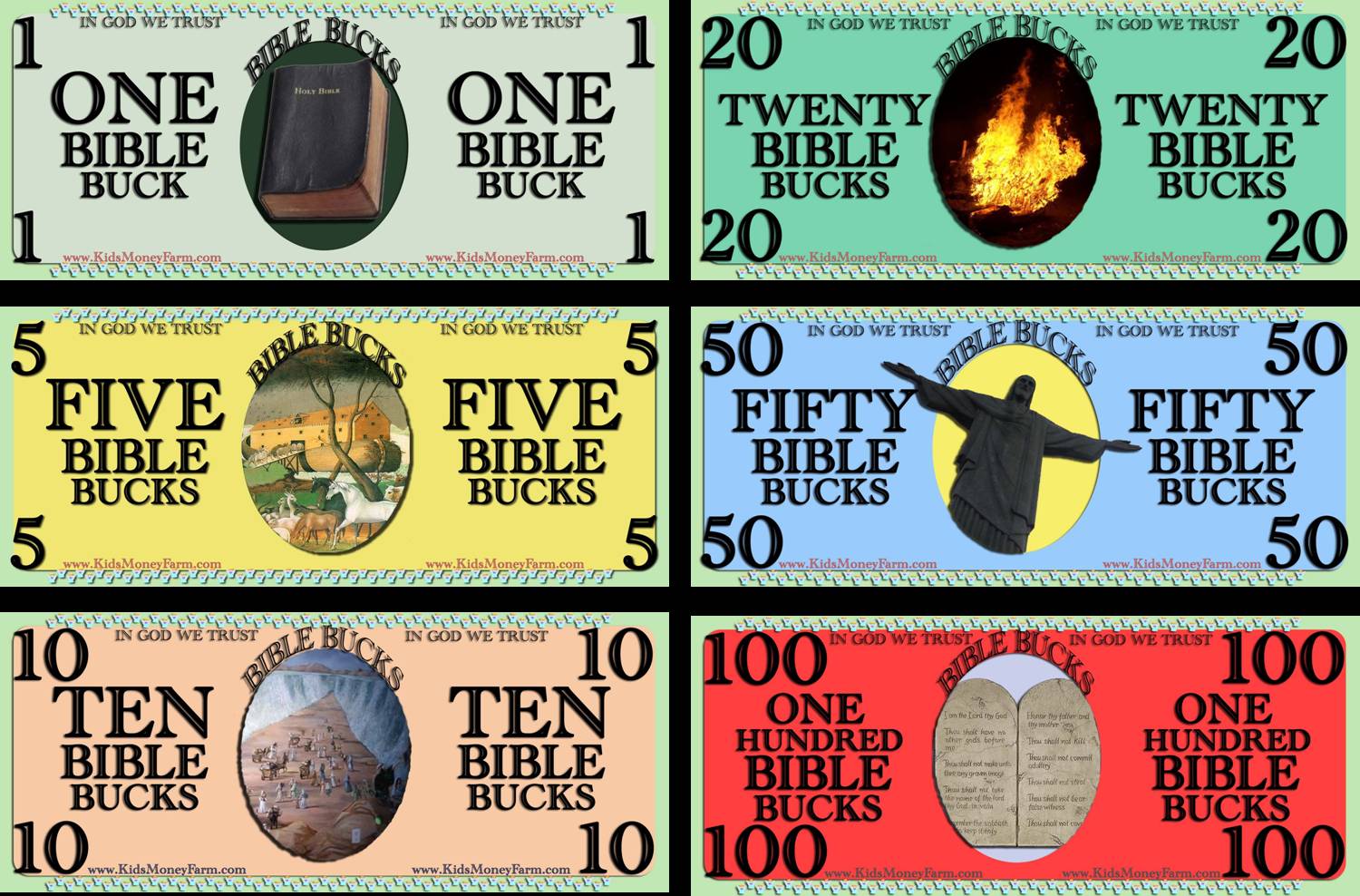 bible bucks for sunday school kids ministry church play