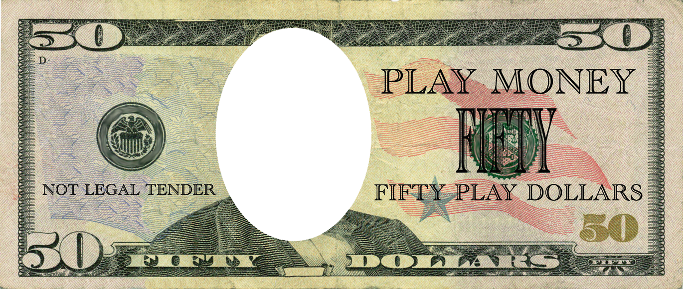 blank play money